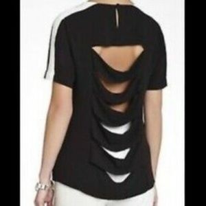 NWOT BCBGMaxazria super cute open slitted back top